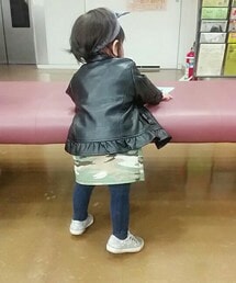 しまむら | フリルライダースジャケット(ライダースジャケット)