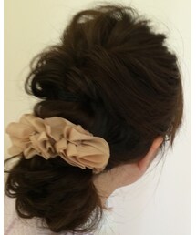 ☆ | ヘアアレンジ。くるりんぱ ＋ フィッシュボーン ＋ おだんご(その他)