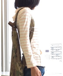 MILLER | miller,クリーム×オレンジ(パーカー)