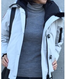 UNIQLO | エクストラファインメリノリブタートルネックセーター,グレー,M(ニット/セーター)