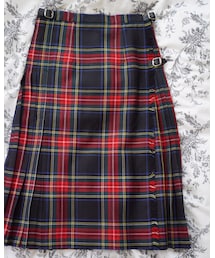 O'NEIL of DUBLIN | キルトスカート,ブラックスチュアート,67cm丈,SIZE:8(スカート)