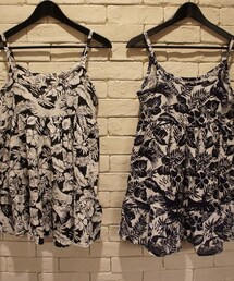 花花樹葉細肩洋(ワンピース)