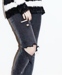 jammru | jammruのusedスキニーパンツを
リメイクしました(デニムパンツ)