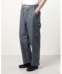 SPINNS | ヒッコリーワイドデニムペインターパンツ(その他パンツ)