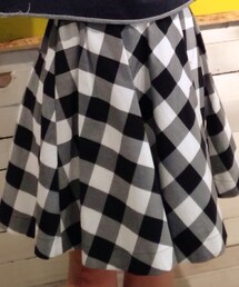 ギンガムのフレアスカート(スカート)