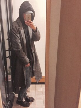 「H&M（エイチ・アンド・エム）のアイテム（その他）」を使った、わーっ。さん（メンズ・186cm）の冬コーディネート