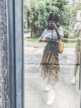 「ES（エス）のアイテム（トップス）」を使った、YOKOTAさん（レディース・158cm）の夏コーディネート