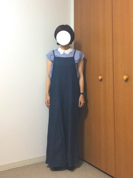 「ピアス」｜「アイテム（サロペット/オーバーオール）」を使った、gakijirooo***さん（レディース・153cm）の夏コーディネート