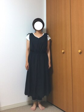 「UNIQLO（ユニクロ）のWOMEN ウルトラストレッチジーンズ（デニムパンツ）」を使った、gakijirooo***さん（レディース・153cm）の夏コーディネート