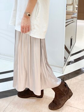 「water massage（ウォーターマッサージ）のアイテム」を使った、HIMIKO熊本鶴屋さん（レディース・165cm）の秋コーディネート