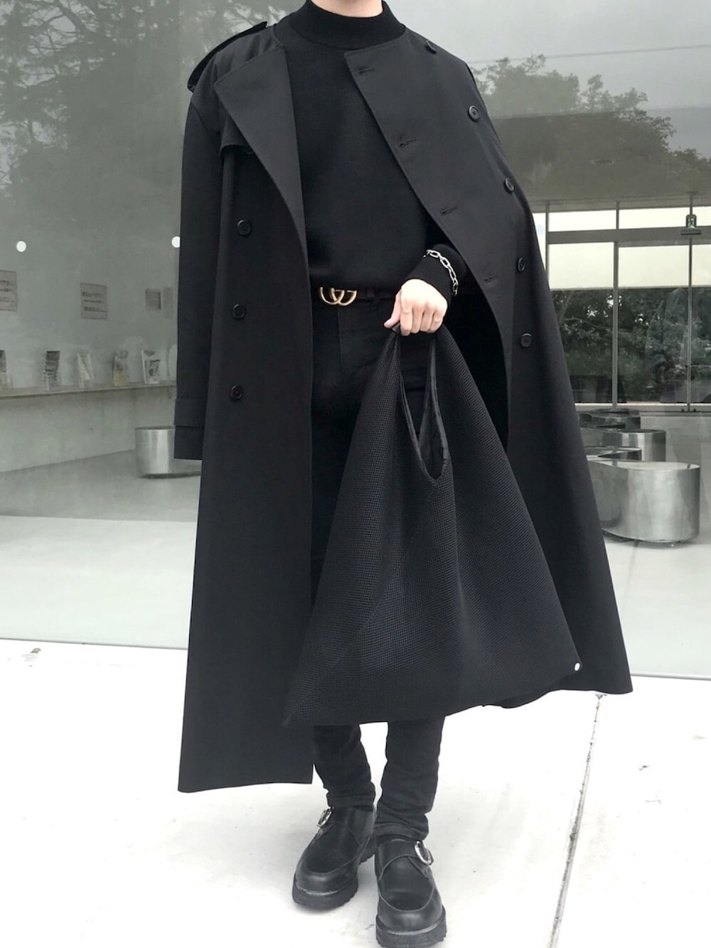 【美品】LAD MUSICIAN ノーカラートレンチコート 美品】LAD MUSICIAN ノーカラートレンチコート LAD MUSICIAN