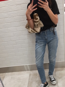 「Ungrid（アングリッド）のアイテム（サスペンダー）」を使った、msm (　˙-˙　)さん（レディース・158cm）の秋コーディネート