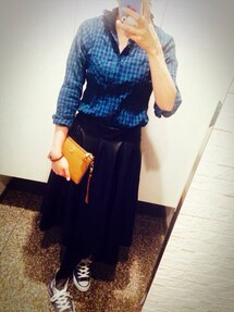 BARNYARDSTORM | グリーン×ブルー チェックシャツ(シャツ/ブラウス)