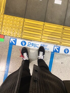「OFF-WHITE」｜「アイテム（その他アウター）」を使った、まつもってぃさん（メンズ・168cm）の冬コーディネート