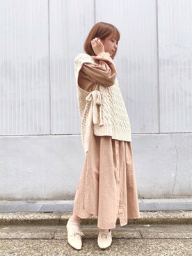 「Crisp（クリスプ）のアイテム（その他シューズ）」を使った、m a r iさん（レディース・150cm）の秋コーディネート