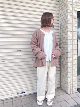「Crisp（クリスプ）のアイテム（ブルゾン）」を使った、m a r iさん（レディース・150cm）の春コーディネート