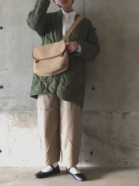 「SVEC（シュベック）のカンフーシューズ kung fu Shoes / ストラップパンプス（バレエシューズ）」を使った、nu.さん（レディース・165cm）の秋コーディネート