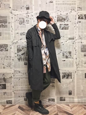 「ATMOSPHERE（アトモスフィア）のアイテム（ジャケット/アウター）」を使った、YOGGIさん（メンズ・170cm）の秋コーディネート