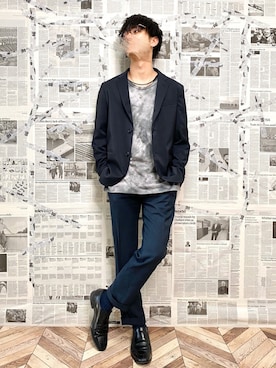 「COLE HAAN（コールハーン）のアイテム（スリッポン）」を使った、YOGGIさん（メンズ・170cm）の春コーディネート