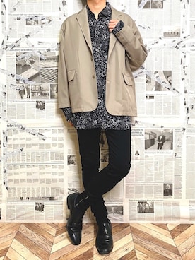 「COLE HAAN（コールハーン）のアイテム（スリッポン）」を使った、YOGGIさん（メンズ・170cm）の春コーディネート
