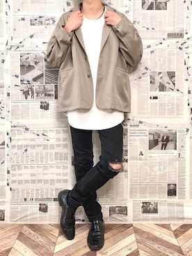 「COLE HAAN（コールハーン）のアイテム（スリッポン）」を使った、YOGGIさん（メンズ・170cm）の春コーディネート