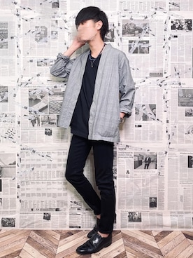 「COLE HAAN（コールハーン）のアイテム（スリッポン）」を使った、YOGGIさん（メンズ・170cm）の春コーディネート