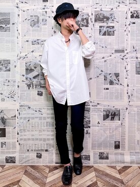 「COLE HAAN（コールハーン）のアイテム（スリッポン）」を使った、YOGGIさん（メンズ・170cm）の春コーディネート