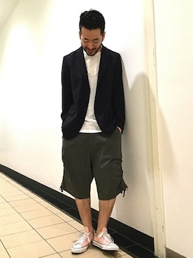 「アイテム（テーラードジャケット）」を使った、Naraさん（メンズ・179cm）の夏コーディネート