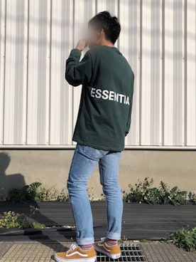 「501(R) Skinny（ゴーマルイチスキニー）の501(R) Skinny スキニージーンズ ミディアムインディゴブルー HILLMAN/14.75oz（デニムパンツ）」を使った、KYO---TAさん（メンズ・176cm）の春コーディネート