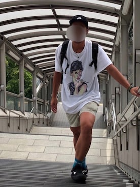 「glamb（グラム）のアイテム（レッグウェア）」を使った、KYO---TAさん（メンズ・176cm）の夏コーディネート