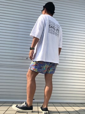 「Johnbull Private labo（ジョンブルプライベートラボ）のアイテム（ニットキャップ/ビーニー）」を使った、KYO---TAさん（メンズ・176cm）の夏コーディネート
