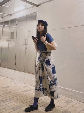 「blueandwhite」｜yuk222w さん（レディース・168cm）の夏コーディネート