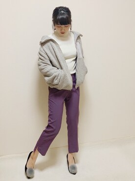 「KOBE LETTUCE（コウベレタス）のアイテム（ブルゾン）」を使った、kaori_hi423さん（レディース・162cm）の冬コーディネート
