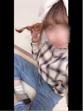 「ハイウエストストレートジーンズ」｜@nd Mさん（レディース・159cm）の冬コーディネート