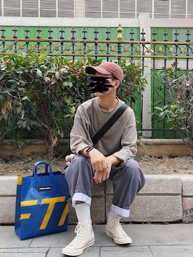 「Abercrombie&Fitch（アバークロンビーアンドフィッチ）のアイテム（帽子）」を使った、outsideeeee1さん（メンズ・181cm）の秋コーディネート