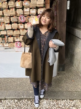 えーたむさん（レディース・160cm）の冬コーディネート