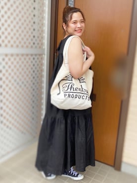 「ぽっちゃり、夏」｜「アイテム（ワンピース/ドレス）」を使った、えーたむさん（レディース・160cm）の夏コーディネート