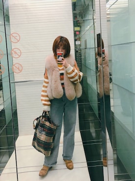 Jennie Liuさん（レディース・166cm）の冬コーディネート