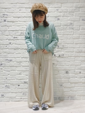 「LAGOM（LAGOM）のアイテム（帽子）」を使った、かとういおりさん（レディース・152cm）の冬コーディネート