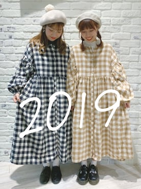 「TSUHARU by Samansa Mos2（ツハルバイサマンサモスモス）のアイテム（ハンチング/ベレー帽）」を使った、かとういおりさん（レディース・152cm）の冬コーディネート