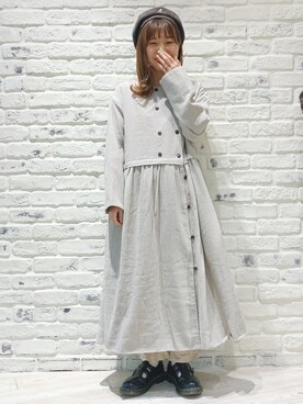 「KANGOL（カンゴール）の[KANGOL]Bamboo Jax Beret/[カンゴール]バンブー メッシュベレー（ハンチング/ベレー帽）」を使った、かとういおりさん（レディース・152cm）の冬コーディネート