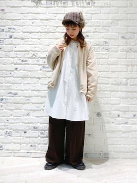 「KELTY（ケルティ）のアイテム（ブルゾン）」を使った、かとういおりさん（レディース・153cm）の秋コーディネート