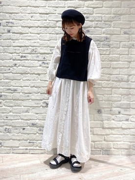 「Samansa Mos2（サマンサ モスモス）のアイテム（ピアス（両耳用））」を使った、かとういおりさん（レディース・153cm）の夏コーディネート