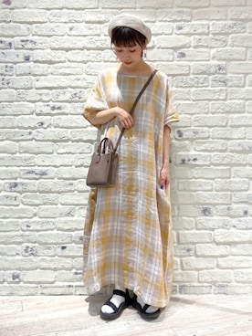 「Samansa Mos2（サマンサ モスモス）のアイテム（ピアス（両耳用））」を使った、かとういおりさん（レディース・153cm）の夏コーディネート