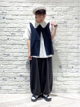 「Samansa Mos2（サマンサ モスモス）のアイテム（ピアス（両耳用））」を使った、かとういおりさん（レディース・153cm）の夏コーディネート