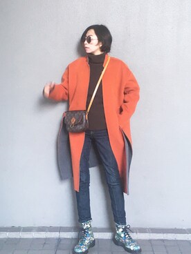 「Jonnlynx（ジョンリンクス）のアイテム（ジャケット/アウター）」を使った、stylist komakiさん（レディース・162cm）の冬コーディネート