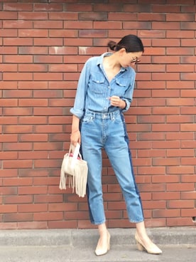 「TSURU（ツル）のアイテム（パンプス）」を使った、stylist komakiさん（レディース・162cm）の春コーディネート