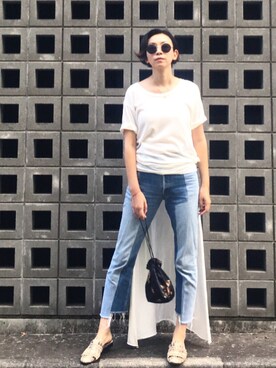 「Jonnlynx（ジョンリンクス）のアイテム（パンツ）」を使った、stylist komakiさん（レディース・162cm）の秋コーディネート