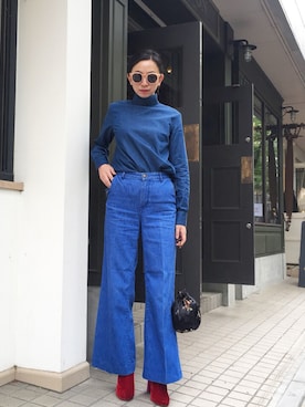 「SINME（シンメ）のアイテム」を使った、stylist komakiさん（レディース・162cm）の春コーディネート