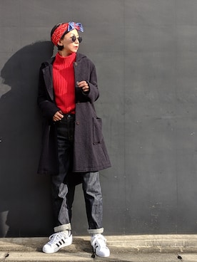 「SINME（シンメ）のアイテム」を使った、stylist komakiさん（レディース・162cm）の冬コーディネート